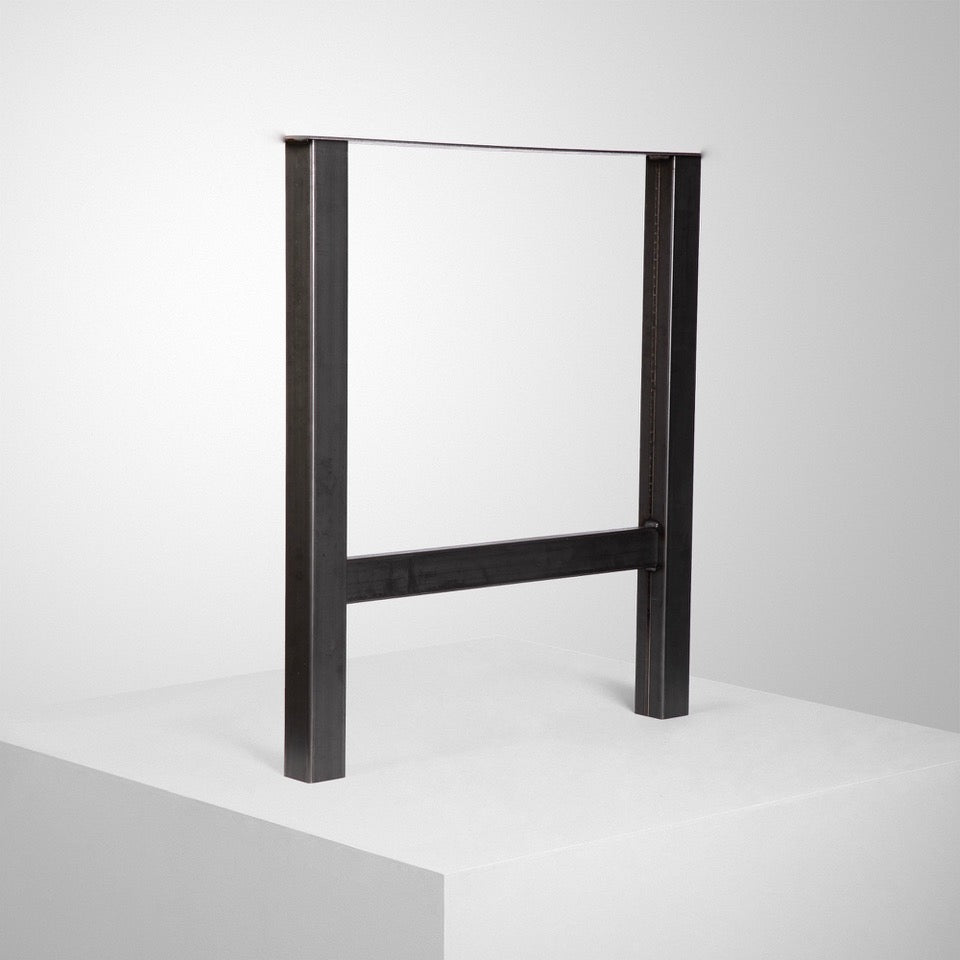 Customizable H Tube Table Leg - Black Powder Coat